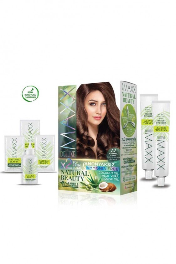 Natural Beauty Amonyaksız Saç Boyası 7.7 Karamel Kahve