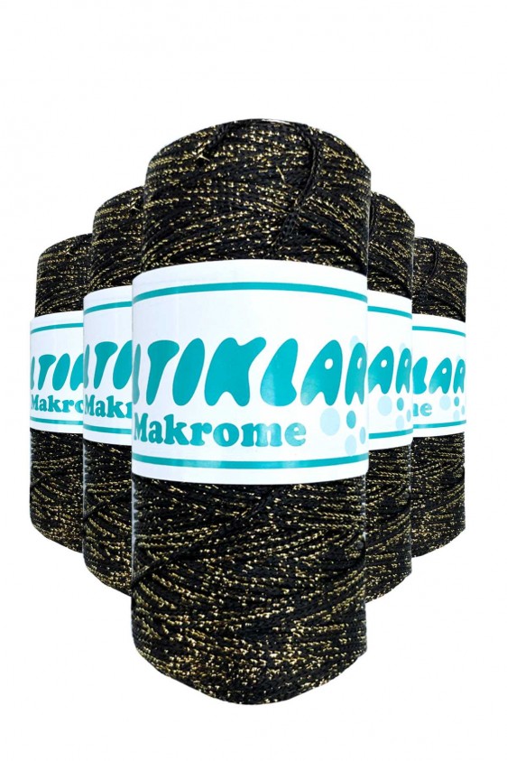 5 Adet Polyester Simli Makrome İpi S-S-60