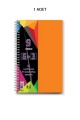 Spiralli PP Kapak 6+3 225 Yaprak 9 Ayraçlı Defter