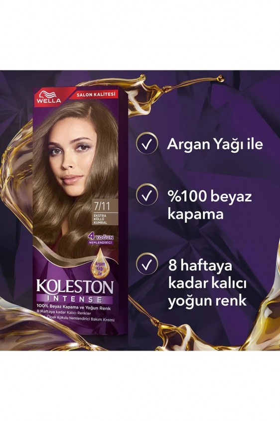 Koleston Intense Saç Boyası 7/11 Ekstra Küllü Kumral - Salon Kalitesi