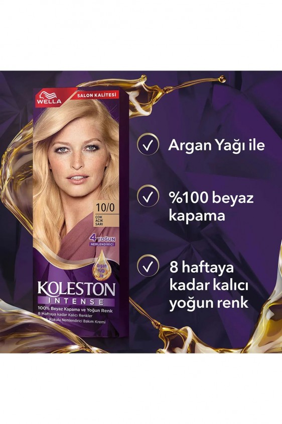 Koleston Intense Saç Boyası 10/0 Çok Açık Sarı - Salon Kalitesi