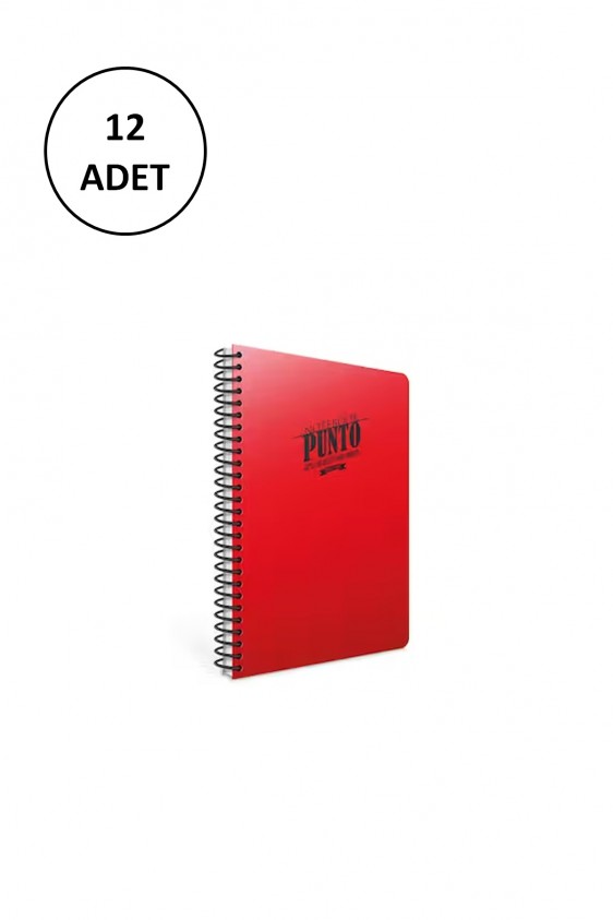 Gıpta Punto A5 Spiralli Pp Kapak Defter 60 Yaprak Çizgili (12 Li Paket)