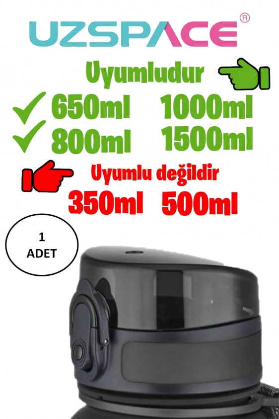 Uzspace 650-800-1000ml -Uyumlu Yedek Kapak --Sadece Uzspace ile Uyumludur