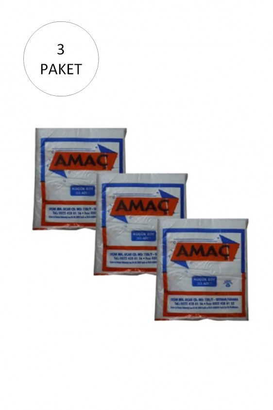 Şeffaf Hışır Atlet Poşet Küçük Boy 25x42 Cm 650 Gr (3 Paket-Takriben 900 Adet)