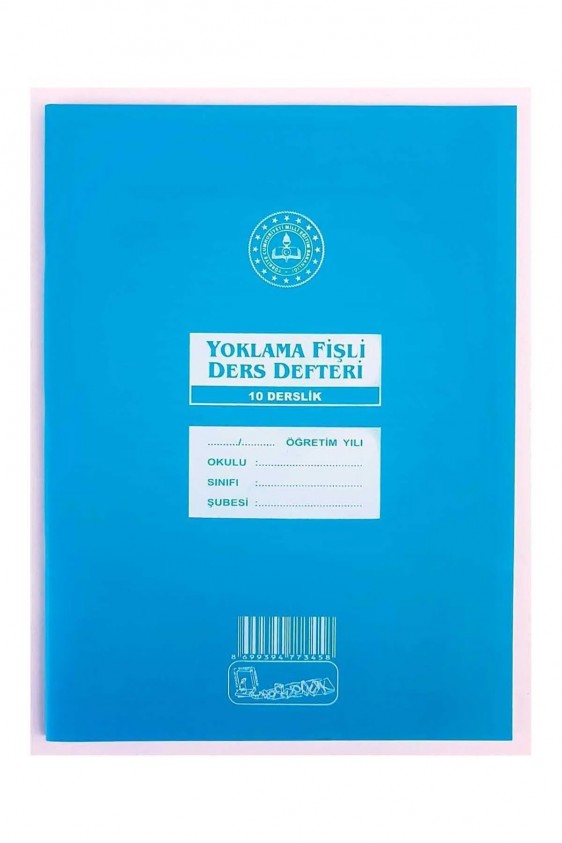 Kocaoluk Yoklama Fişli Ders Defteri 10 Derslik Plastik Kapak