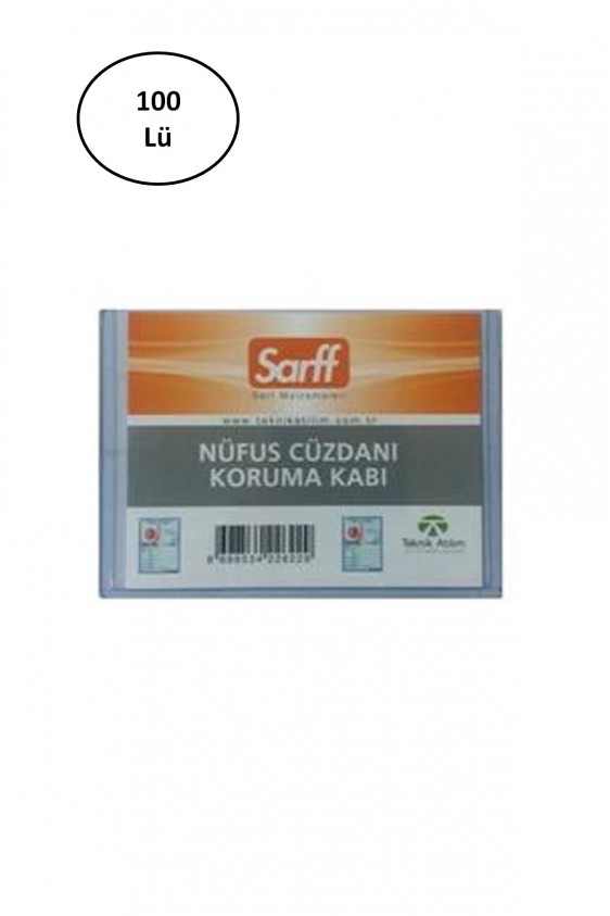 Sarff Nüfus Cüzdanı Kabı Pvc Lüx A-032H 100'lü