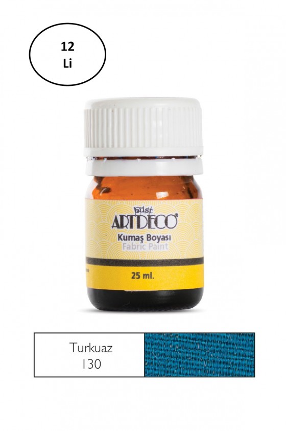 Artdeco Kumaş Boyası 25ml 10 A-130 Turkuaz 12'li