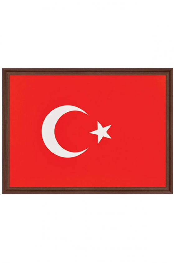 Türk Bayrağı 25X35 Mdf Çerçeveli