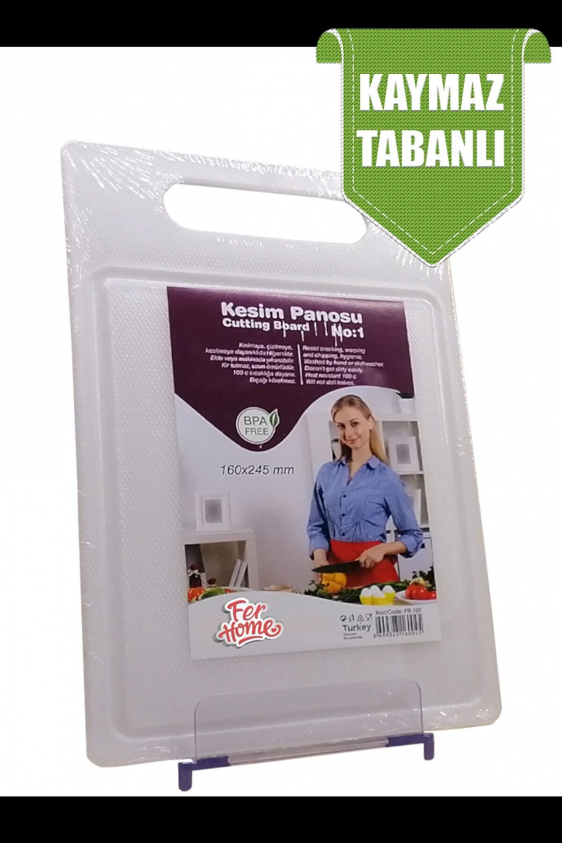 Kesme Tahtası Kaydırmaz Plastik Kesme Sunum Tahtası Pratik Kesim Panosu 160x245 Mm Royaleks-FR-107