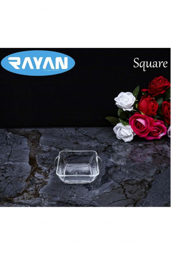 Square Tekli Kare Cam Kahvaltılık Kase Royaleks-81485