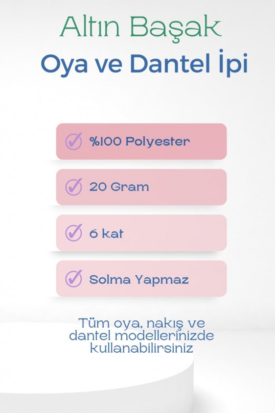 3 Adet Altınbaşak Oya ve Dantel İpi 20 gr - Royaleks - No: SİYAH